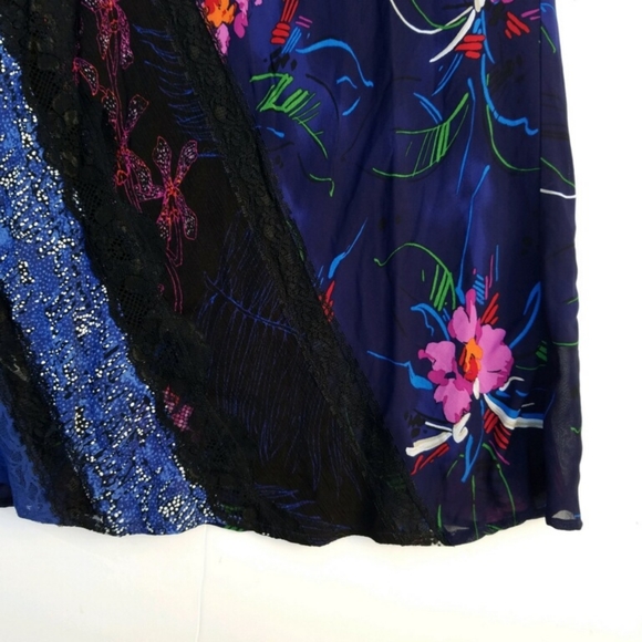 FRANCESCA Rose Maxi Skirt Mix Print Panels Boho Festival Size L - EUC! - Picture 5 of 15